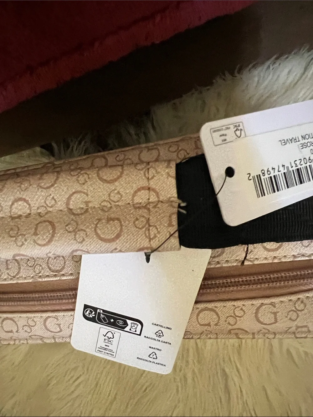 GUESS Blush Pink Monogram junction travel